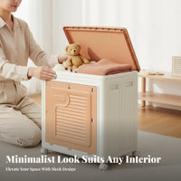 foldable Wheeled Box Large Capacity Storage Container Stackable for Dorm Room