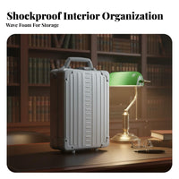 Hard-Sided Briefcase Combination Lock Metal Lockbox Portable Design for Worksite