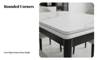 Folding Dining Table with Storage Extendable Design Space-Saving Solution Multi-Functional Multifunctional for Students, Kitchen