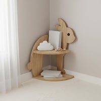Rabbit Corner Shelf Decorative Bunny Storage Rack Multi Purpose for Children