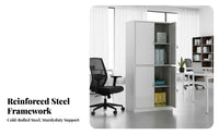 robustDuty Lockable Steel Cupboard High Load Capacity Low 2-Door document Cabinet Stable frame Office Furniture Large Space for educators, Students, Adults, Workspace, Study Room, School, Gym