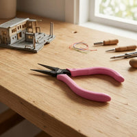 Mini Flat-Nose Rose-Colored Handles Mini Flat Nose Delicate Work