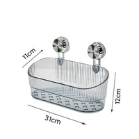 Suction Wall Shelf Space Saving Suction Cup Shower Organizer Easy to Clean