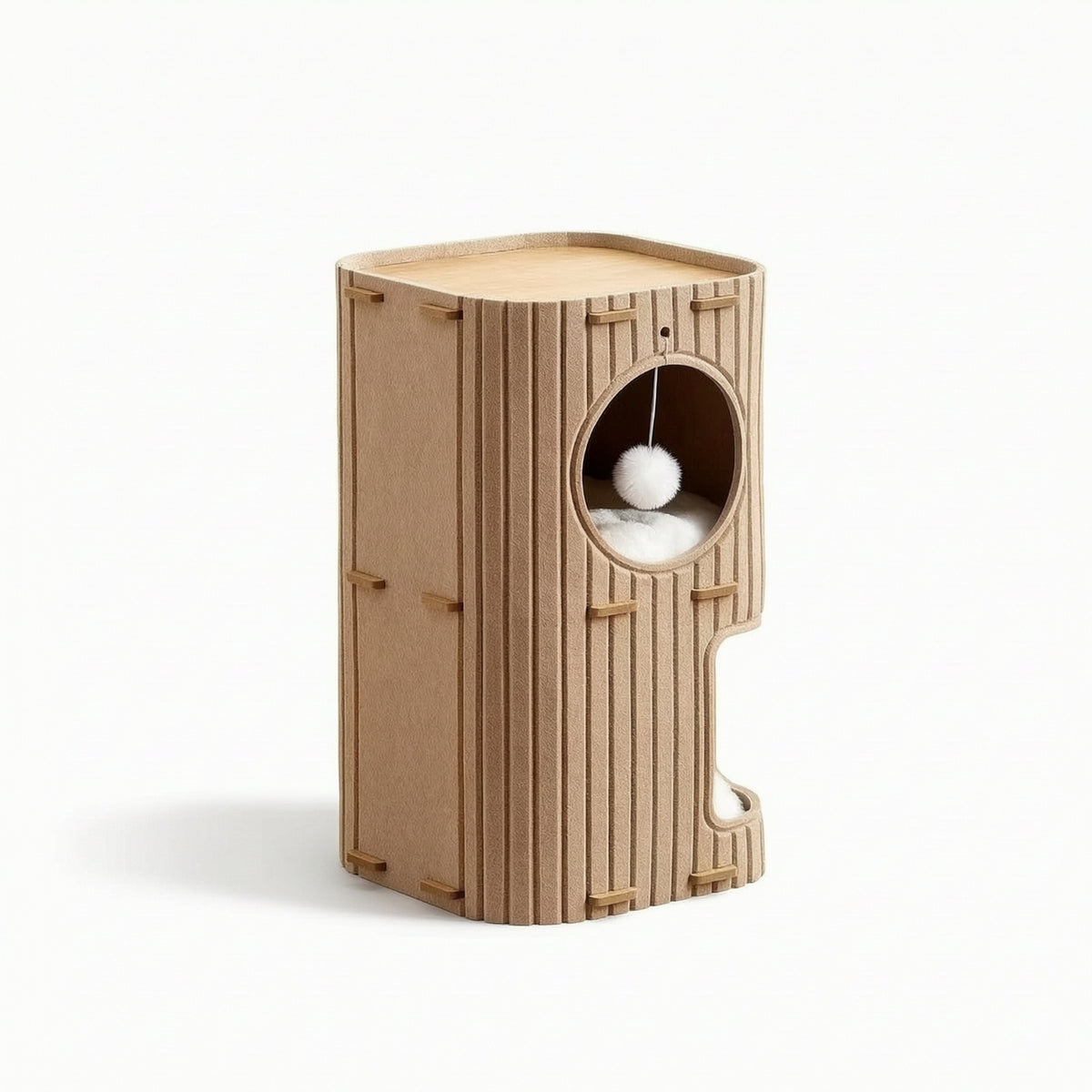 Vertical Felt Cat House Sturdy Cat Hideaway Long-Lasting Hideaway Cave Comfortable for Living Room