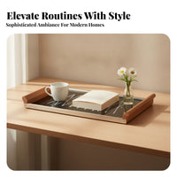 Acrylic Serving Tray Zigzag Pattern Acrylic Tray Home Organizer Rounded Corners Household Storage Shallow Open for Display