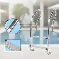 Stainless Steel Pool Ladder Rust-Resistant Pool Ladder with Non-Slip Steps Easy to Install for Homeowners