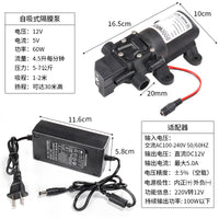 12V 60W Self-Priming Water Pump Diaphragm Pump Household Water Pump Spray Irrigation Sprinkler Return Pump 4-Point Agricultural Pump