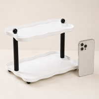Acrylic Shelf, 2-Tier Perfume Organiser, Clear Cosmetic Organiser Shelf for Desktop, Skincare Display Rack