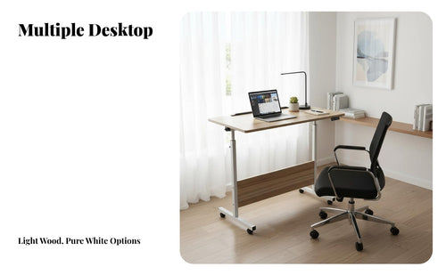 Foldable Adjustable Tilting Desk Multi-Purpose Height Adjustable Rolling Table Multipurpose Portable Drawing Desk Space-Saving for Students, Telecommuting Workers, Apartment Dwellers, Dorm Room, Small Areas, Bedroom, Classroom