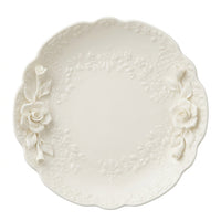 Ceramic Fruit Bowl, 10-inch Floral Shallow Dish