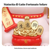 Solar Waving Lucky Cat, Dashboard Decor, Cartoon, Random Color