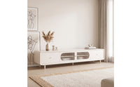 TV Cabinet with Drawers Solid Wood TV Stand with Drawer Fully Assembled Media Console with Drawer for Living Room