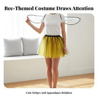 Bee Costume Wing Party Prop Bumblebee Cosplay Eye-Catching for Women, Adults, Halloween, Themed Parties