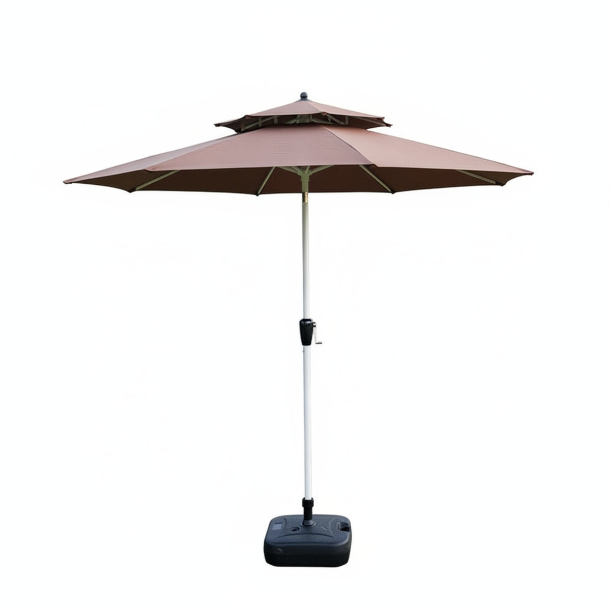 Patio Umbrella with Base Stable Double Top Patio Umbrella Windproof for Poolside