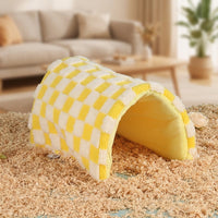 Bunny Tunnels and Hides, Foldable Storage Pet Bed for Hamsters and Guinea Pigs, Heavily Insulated Shelter with Fleece Padding, 30cm x 40cm