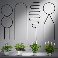 Garden Trellis for Climbing Plants and Vines, Foldable Metal Plant Support for Balcony Plants, Decorative Iron Art Stakes, Indoor Iron Trellis