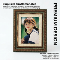 European Classical Picture Frame, Vintage Resin Photo Frame, A4 Desktop Stand fo #variant:5 inch Desktop (Inner 8.9x12.8cm)