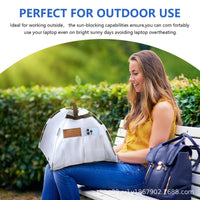 Portable Sunshade Beach Laptop Bag for Outdoor Work, Anti-Glare Computer Cover