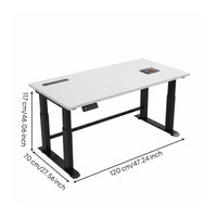 Electric Standing Desk Memory Presets Twin Motor Adjustable Desk Sturdy Construction for Remote Workers, Tall People, Study Room, Bedroom