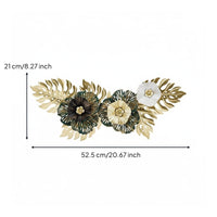 Wrought Iron Floral Wall Decor Nordic Style Wrought Iron Floral Art Light Elegant Design House Decoration for Study