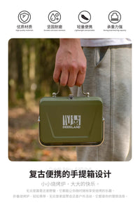 白鹿领地迷你折叠烧烤炉小型单人烤肉架家用户外手提式便捷烧烤架