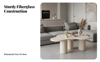 Mushroom-Shaped Table Cream aesthetic Household Furniture Round surface Modern Aesthetic for Decor lovers, Living Room, Office