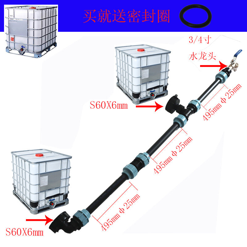 IBC Tote Tank Connector Kit with Threaded Fittings