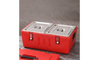 Insulated Food Container with Compartments Heavy-Duty Insulated Food Pan Carrier Non-Electric for Caterers, Delivery Drivers, Commercial Kitchens