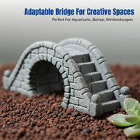 Resin Stone Bridge Landscape Decor, Miniature Bonsai Decoration, Aquatic Waterfall Accessory