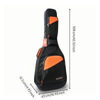 Waterproof Guitar Bag with Backpack Straps Shock-Resistant Guitar Gig Bag with Pocket Soft-Sided Reinforced for Guitarists, Students, Travelers, Commuting