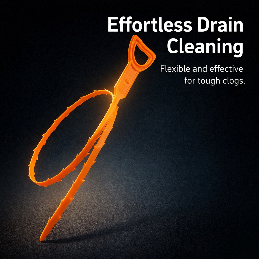 drain unclogger tool for hair, flexible pipe cleaner for sink, kitchen remover, homeowners clog