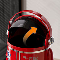 Modern Minimalist Astronaut Trash Can with Slide Lid, Large Capacity, Dual Buckets, PP Material