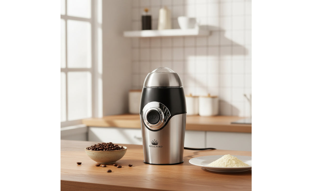 Stainless Steel Electric Grinder Upright Multifunction Grinder Multi-Function Multifunctional Grinding Machine Space-Saving for Cooks, Home Brewers, Kitchen, Countertop
