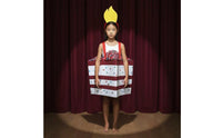 Fun Food Design Cake Costume with Candle Headband 3D Shape Cake Slice Costume Easy to Wear Kids' Apparel Adjustable Straps for Halloween