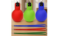3 Pieces Hand Press Whistle with Lanyard Portable PVC Press Whistle with Lanyard for Sports Training
