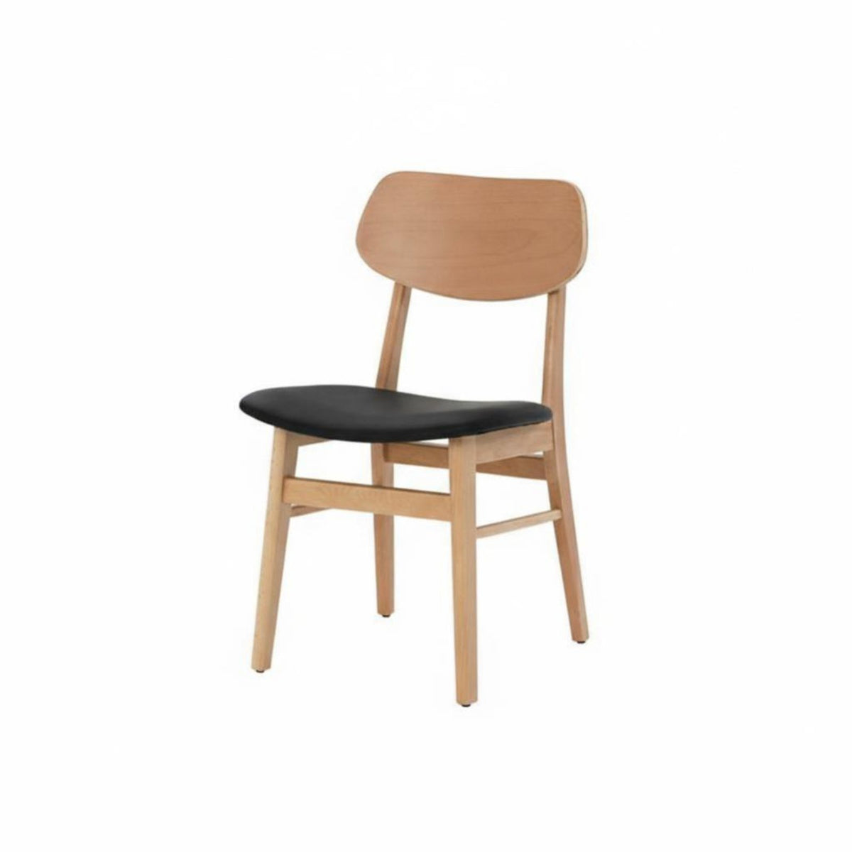 Upholstered Wood Frame Chair Padded Seat Seating Furniture Modern Minimalist Design Ergonomic spinerest for Homeowners, Families