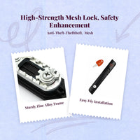 Window Lock Handle, Discreet Folding Casement Window Handle with Key, Security Screen Door Accessory, Universal Replacement, Aluminum Alloy