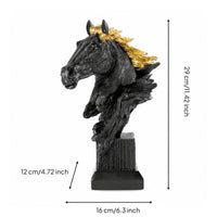 Tabletop Horse Statue Sculpted Horse Head Statue Decorative for Bookshelf