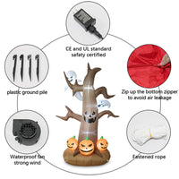 2.1M Halloween Inflatable Pumpkin Ghost Tree with LED Lights (EU Plug)