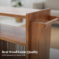 2-Tier Rolling Side Table Multi-Purpose 2-Tier Rolling Trolley for Small Areas
