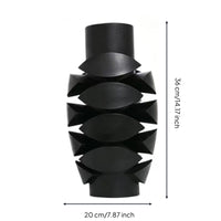 Vase with Leaf Relief Modern Sculptural Vase Matte Decor for Living Room