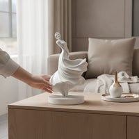 dancers Statue with Pedestal Decorative dancers Figurine Modern Ornament for Living Room, Entryway, Bookshelf
