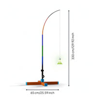 Adjustable Solo Badminton Training Device Versatile Badminton Practice Device with Elastic Pole Portable Outdoor for Beginners