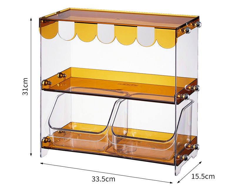 Brown / Rack with 2 Drawers