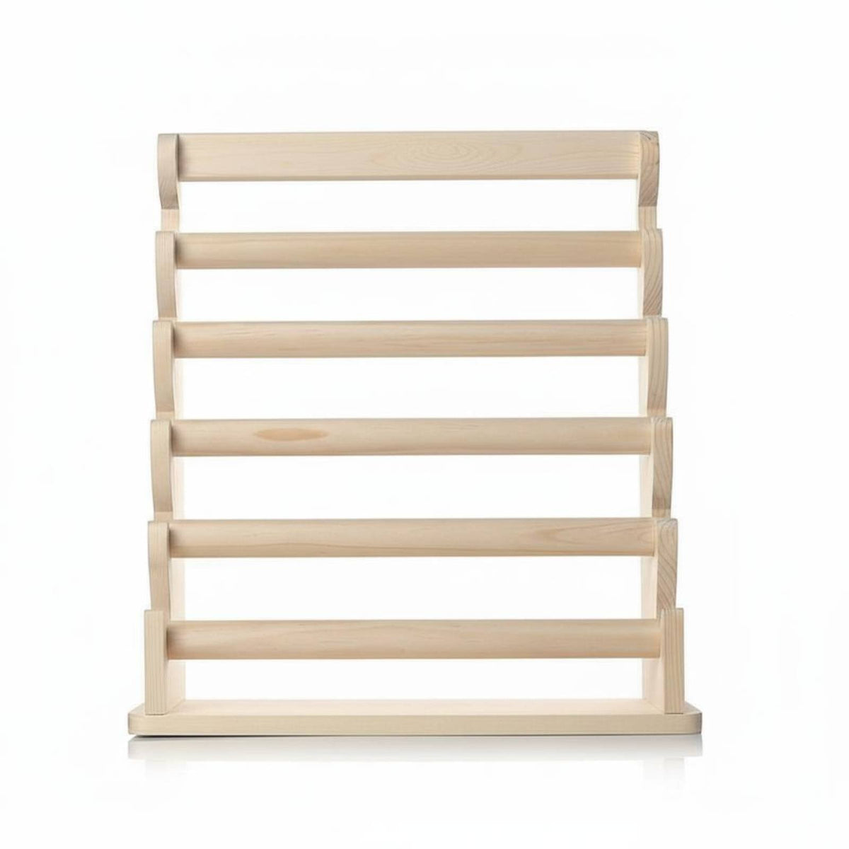 Wood Bracelet Organizer Large Capacity 5-Tier Jewelry Rack Easy Assembly Wooden Bracelet Stand for Spacious Wardrobe