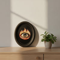 Oval Photo Wooden Photo Display in Black Wooden Picture Frame Decorative for Entryway, Halloween