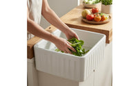 Ceramic Apron Sink Easy to Clean Kitchen Fixture Glossy Finish
