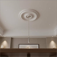 PU Ceiling Medallion Long-Lasting Round Ceiling Medallion Waterproof for Hallway