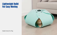 Flower-Shaped Feline Tunnel Year-Round Use Pet Bed Detachable Design Easy to Clean for Felines, Kittens, Indoors, Living Room