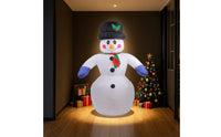 Inflatable Snowman Yard Snowman with Scarf Christmas Decoration Lawn Lightweight for Storefront